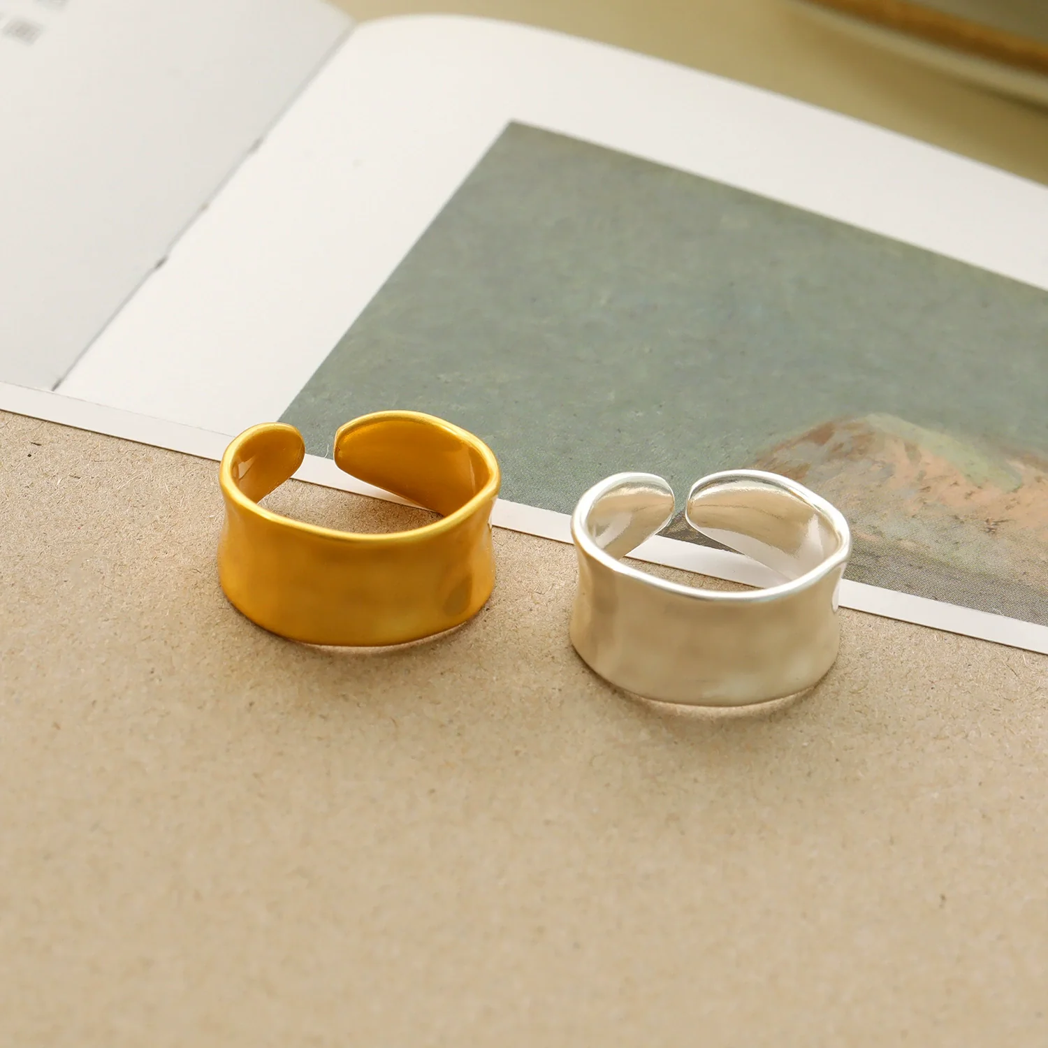 Wholesale Ring Copper Geometric Minimalist Electroplated For Men And Women - Image 2