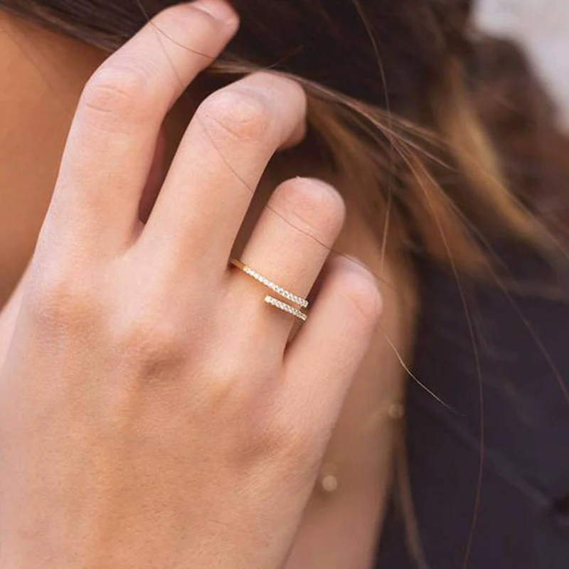 Wholesale Ring Copper Retro Geometric Style Electroplated - Image 4