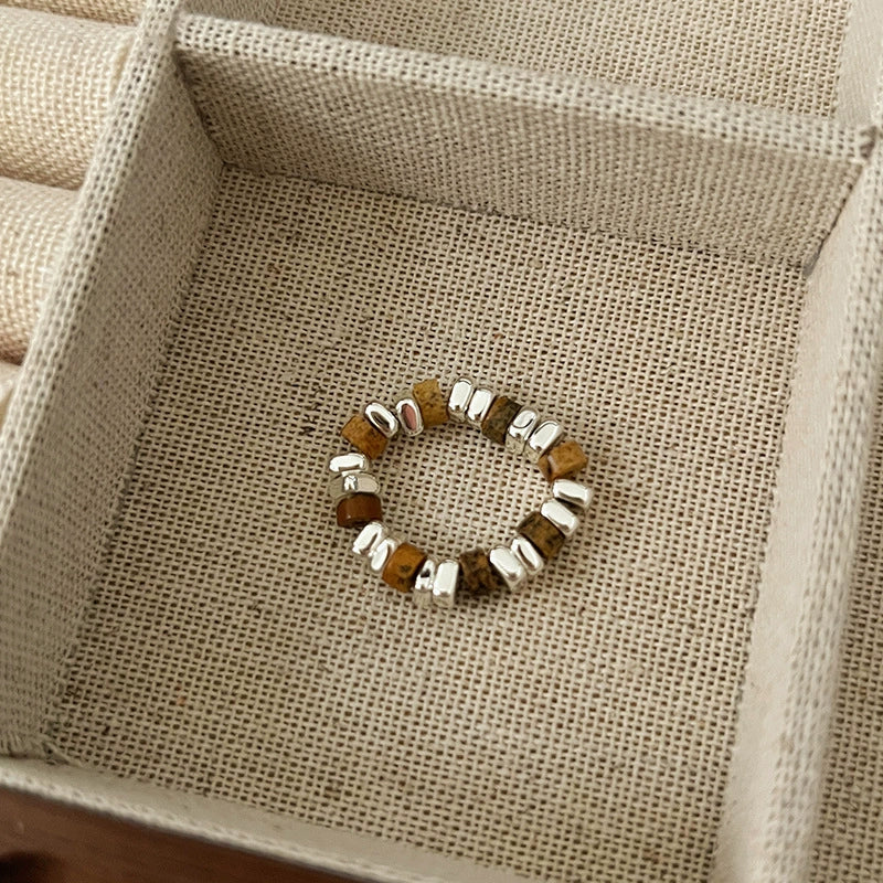 Wholesale Ring Imitation Pearl Geometric Style Handmade Electroplated For Unisex - Image 9