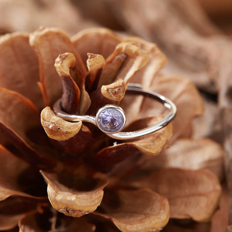 Wholesale Ring Natural Aquamarine S925 Sterling Silver Wave Shape Set With Gemstones Women's Minimalist Streamline - Image 9