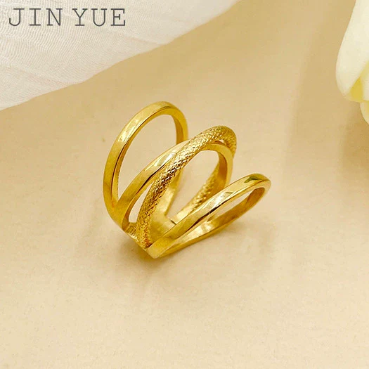 Wholesale Ring Stainless Steel Geometric Cold Style Electroplating Jewelry For Women