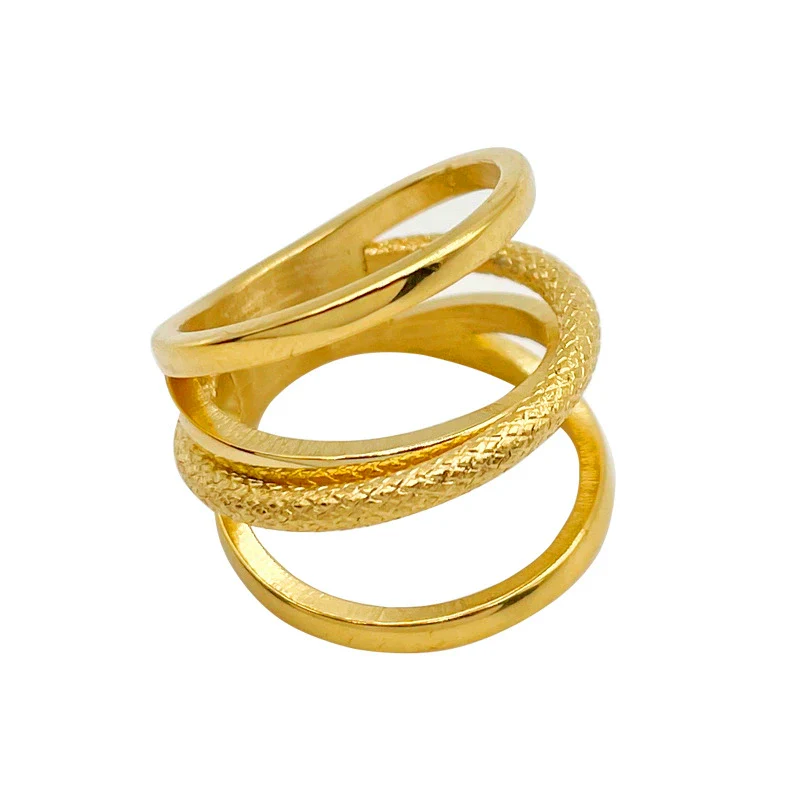 Wholesale Ring Stainless Steel Geometric Cold Style Electroplating Jewelry For Women - Image 5