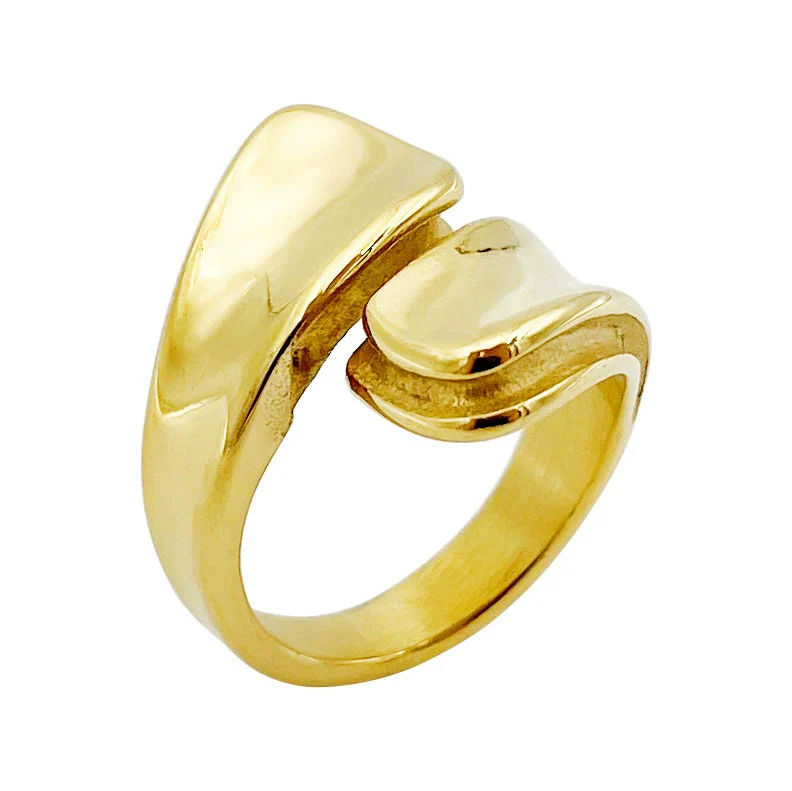 Wholesale Ring Stainless Steel Geometric Electroplating Design - Image 5
