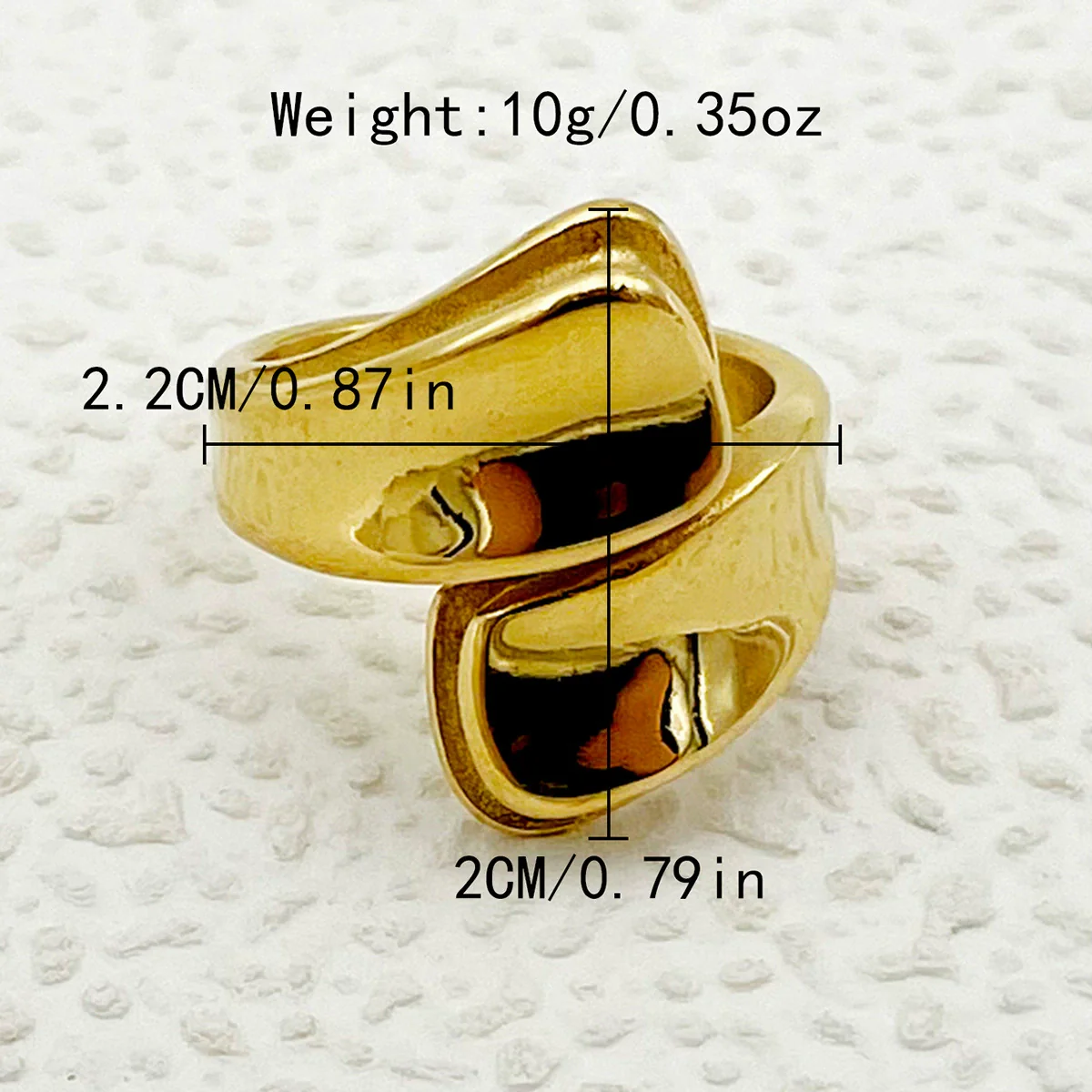 Wholesale Ring Stainless Steel Geometric Electroplating Design - Image 6