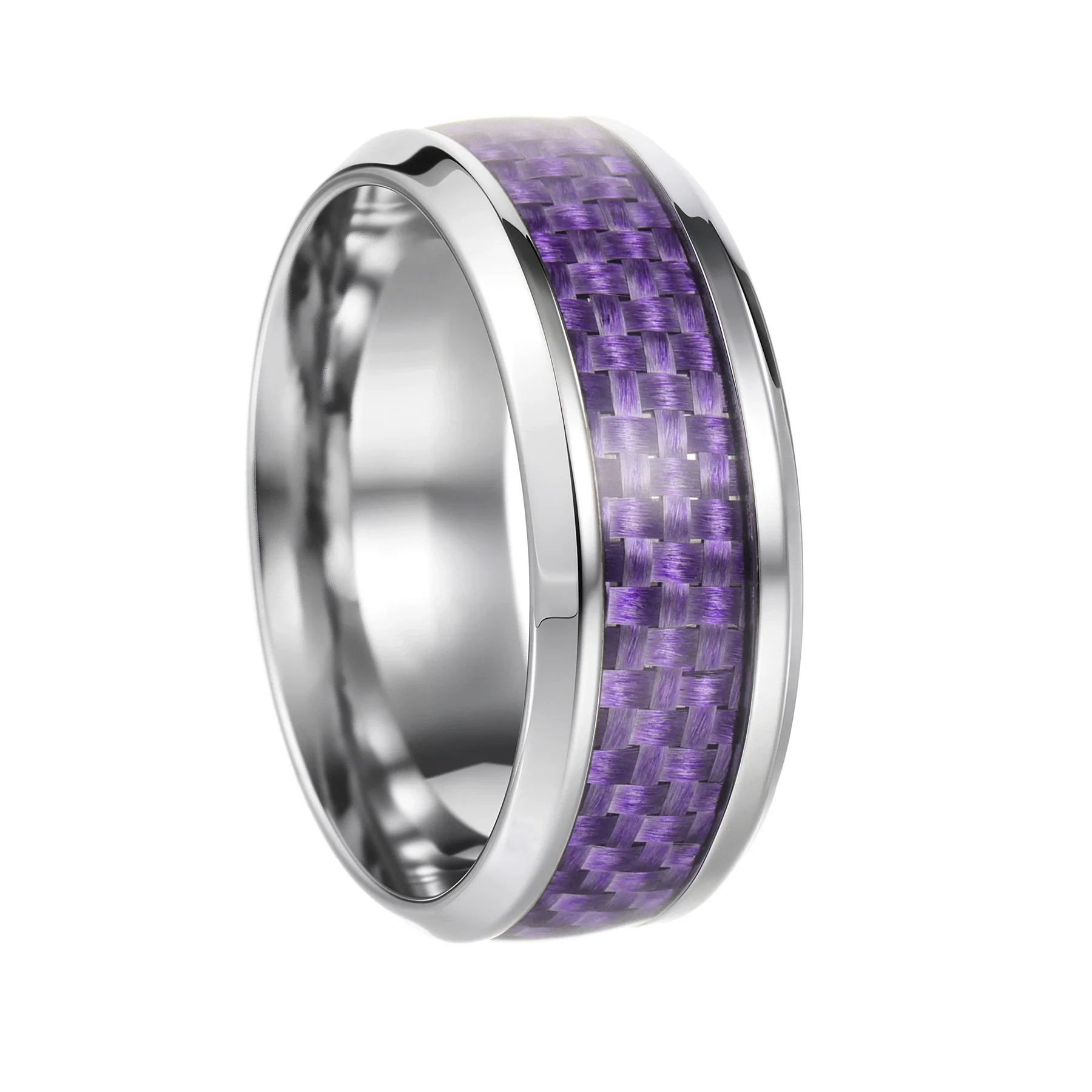 Wholesale Ring Titanium Steel Carbon Fiber Geometric Style Electroplating Unisex - Image 8