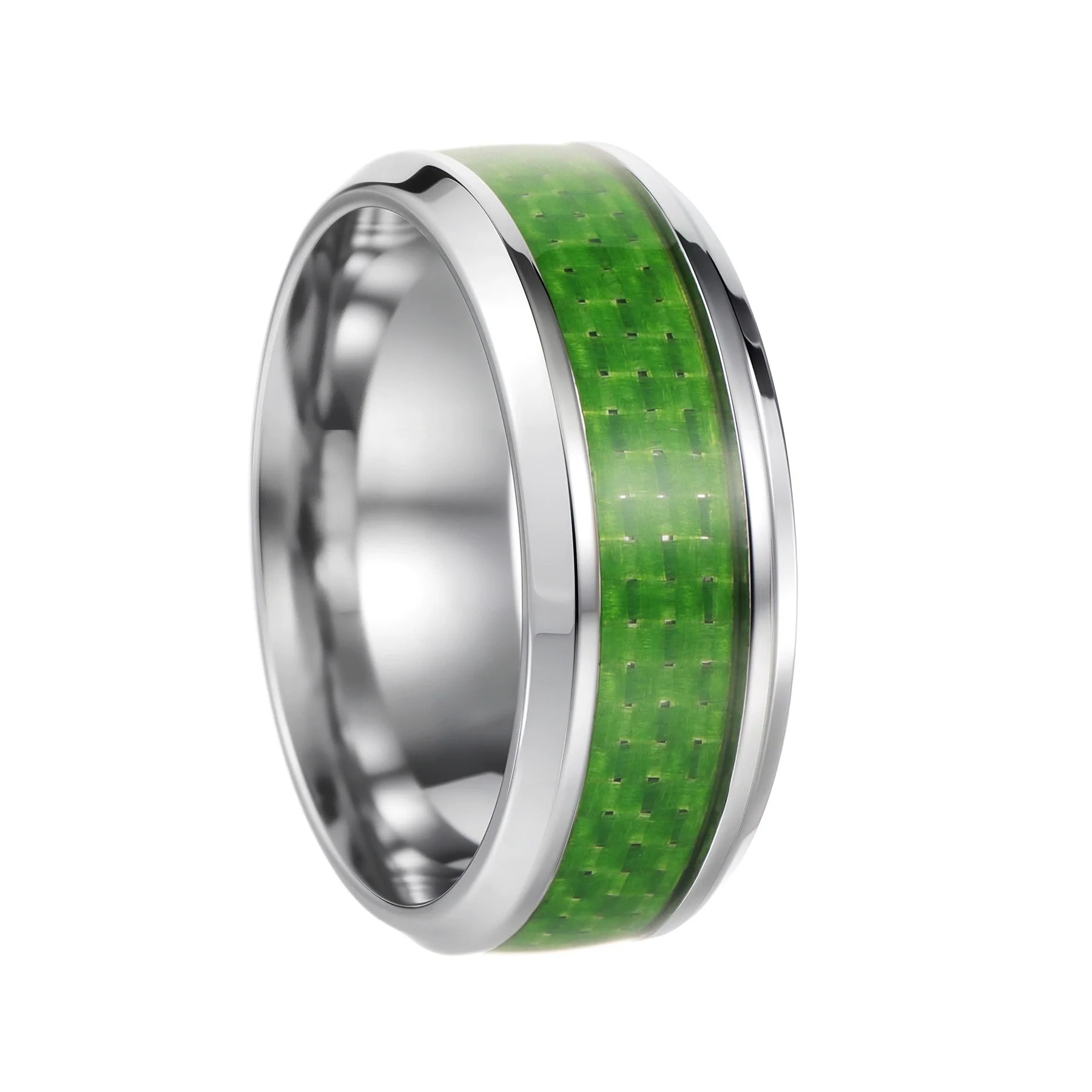 Wholesale Ring Titanium Steel Carbon Fiber Geometric Style Electroplating Unisex - Image 9