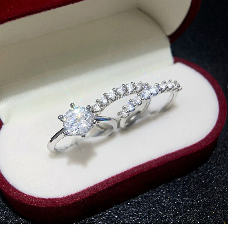 Wholesale Rings Copper Zircon Geometric Style For Women And Couple - Image 2