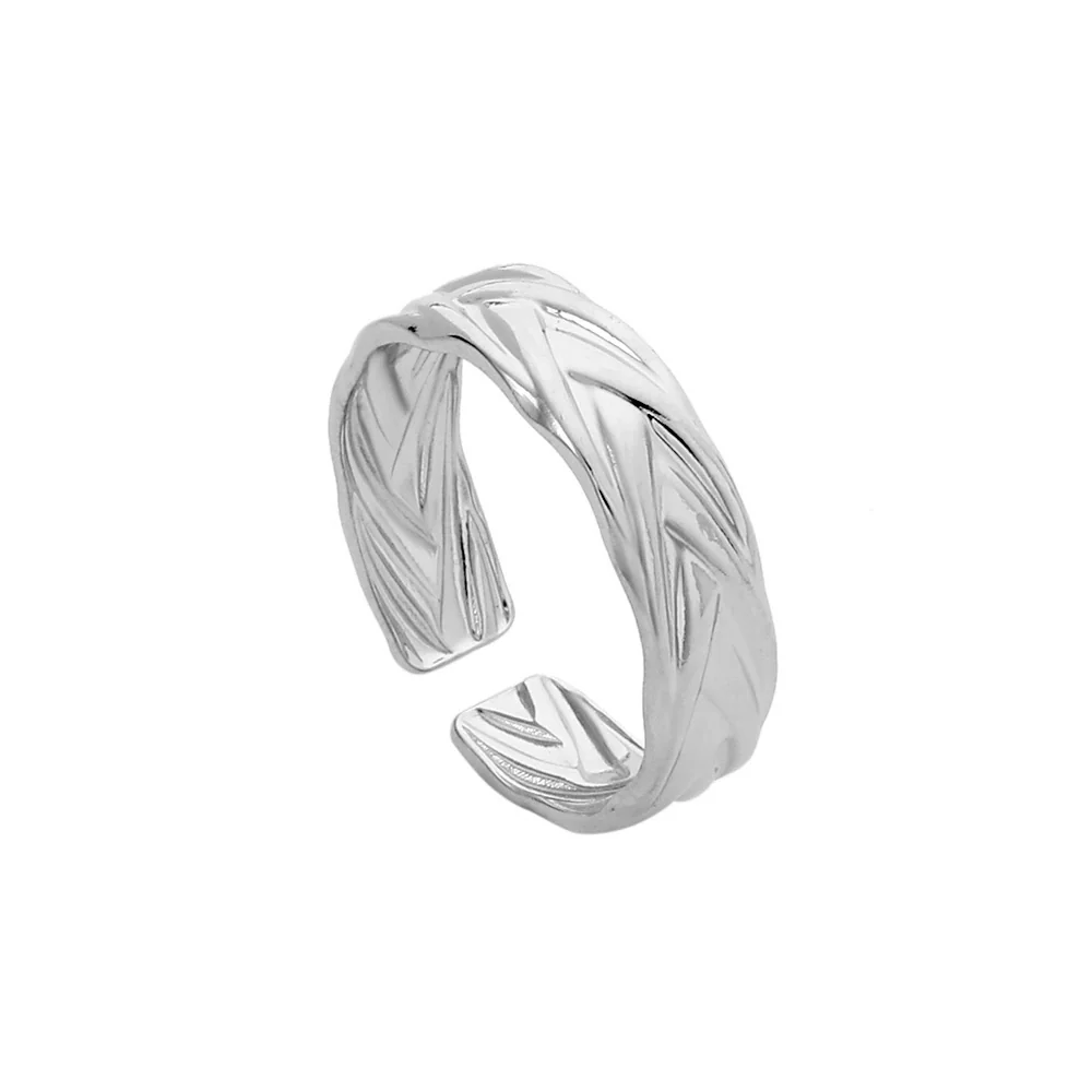 Wholesale Rings Titanium Steel Geometric Hollow Out Electroplated For Women - Image 8