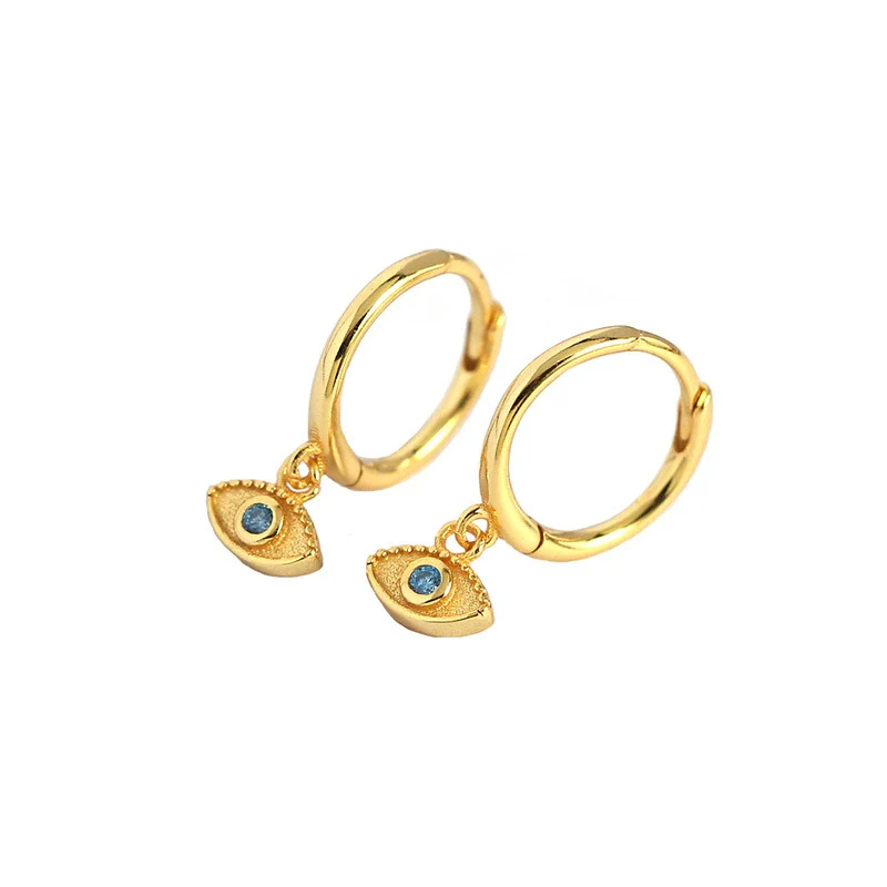Wholesale S925 Silver Geometric Devil's Eye Earrings With Electroplating - Image 5
