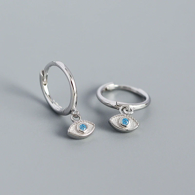 Wholesale S925 Silver Geometric Devil's Eye Earrings With Electroplating - Image 6