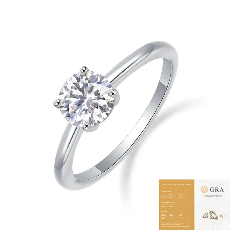 Wholesale S925 Silver Moissanite Inlaid Geometric Love Ring For Women - Image 5