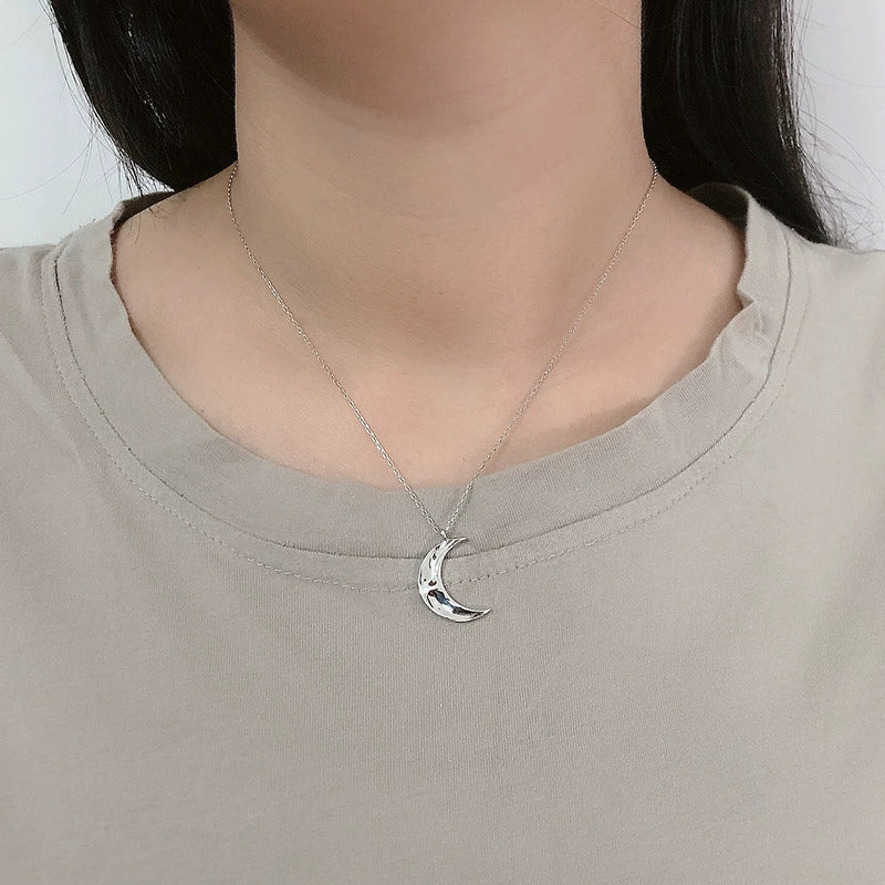 Wholesale S925 Silver Moon Pendant Clavicle Necklace With Electroplating - Image 4