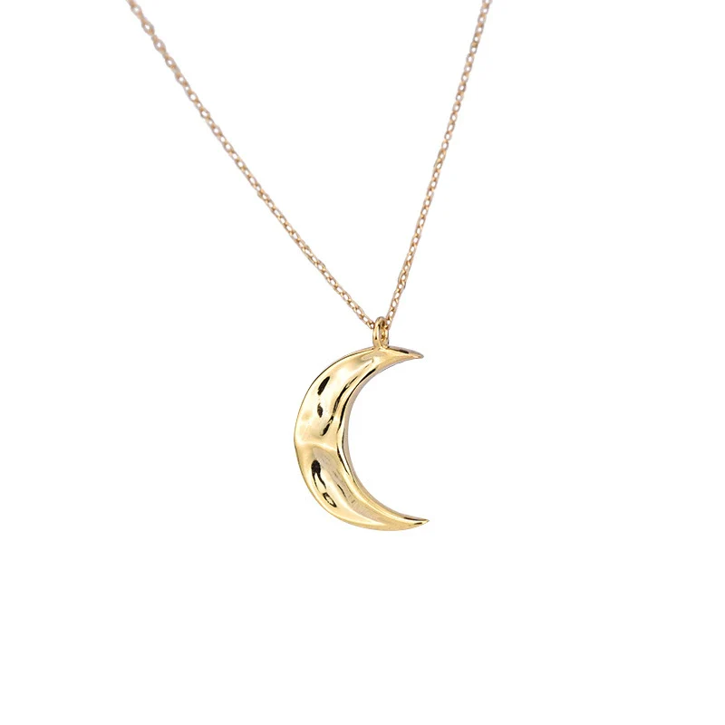 Wholesale S925 Silver Moon Pendant Clavicle Necklace With Electroplating - Image 5