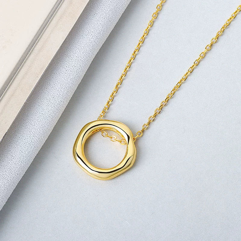 Wholesale S925 Sterling Silver Clavicle Chain Geometric Irregular Design Electroplating Women's Trendy Necklace - Image 6