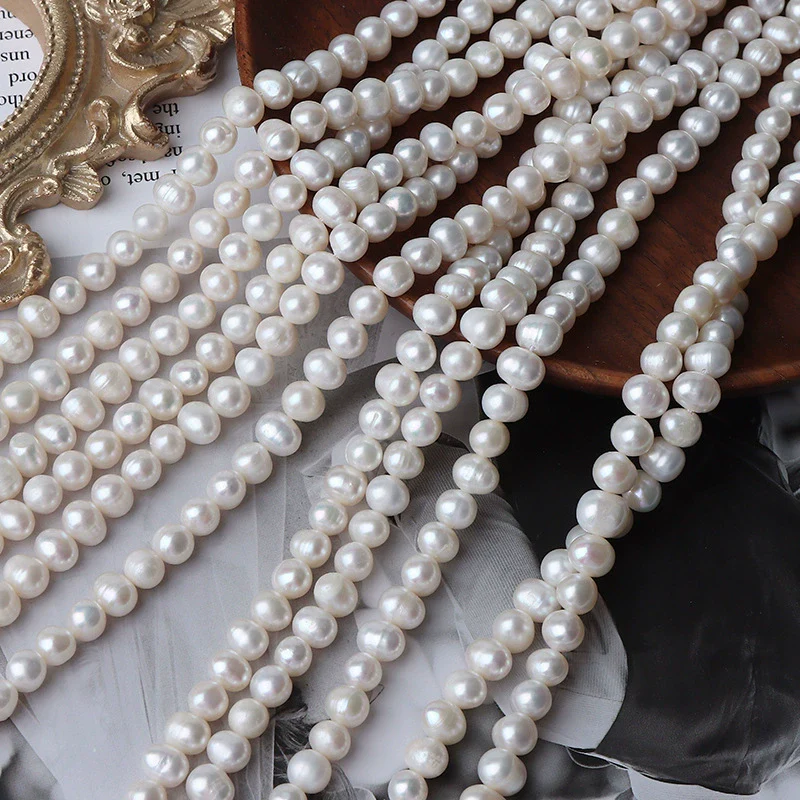 Wholesale Semifinished Natural Freshwater Pearl Naked Beads For Diy Potato Shape - Image 2