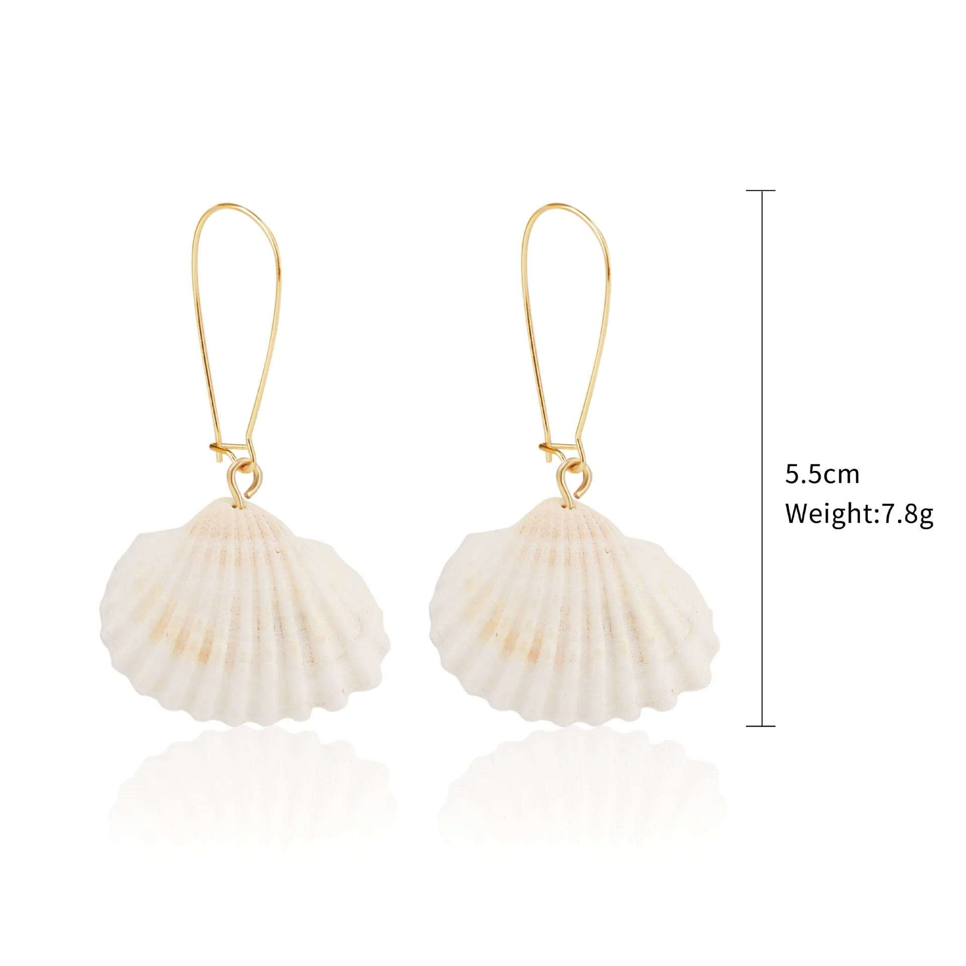 Wholesale Shell Earrings Handmade Geometric Natural Style Alloy Stainless Steel - Image 18