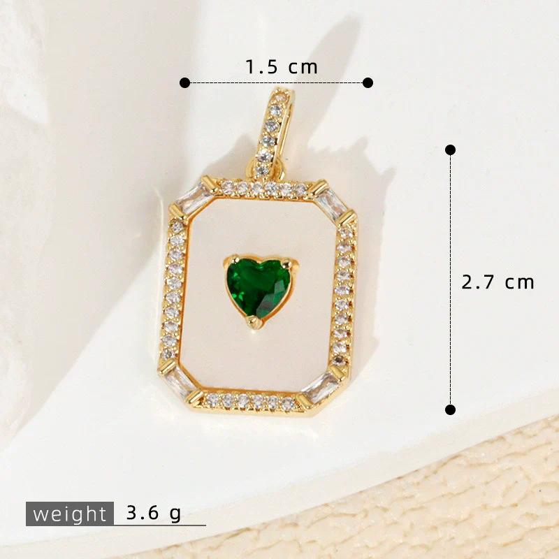 Wholesale Shell Necklace Pendant With Copper Plated Geometric Moon Red Star And Heart Shape Accessories - Image 28