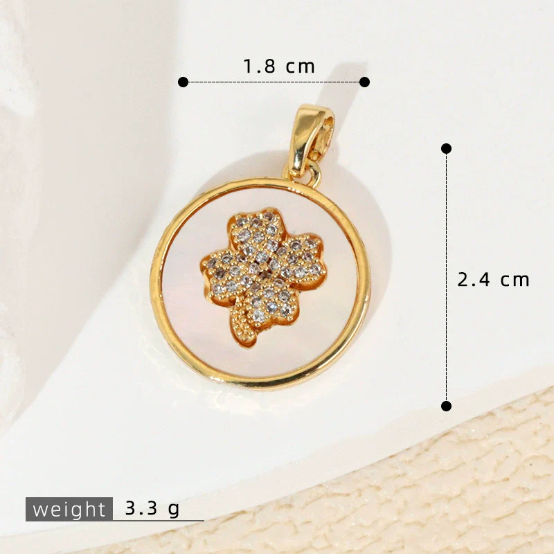 Wholesale Shell Necklace Pendant With Copper Plated Geometric Moon Red Star And Heart Shape Accessories - Image 32
