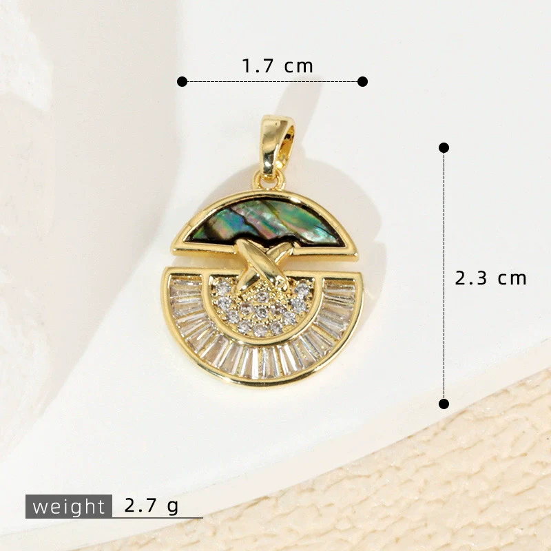 Wholesale Shell Necklace Pendant With Copper Plated Geometric Moon Red Star And Heart Shape Accessories - Image 35