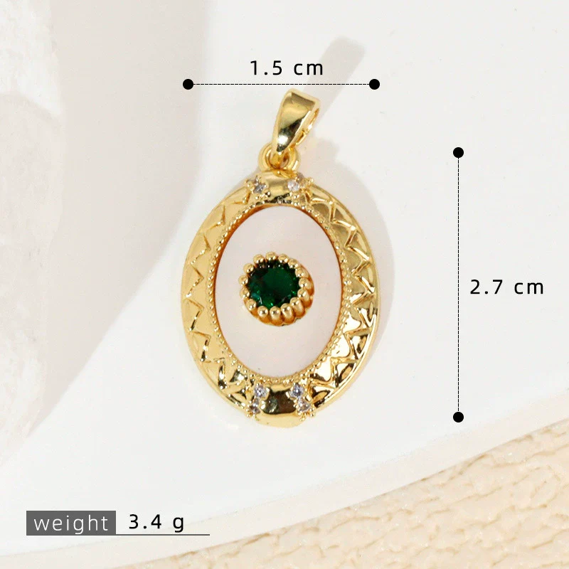 Wholesale Shell Necklace Pendant With Copper Plated Geometric Moon Red Star And Heart Shape Accessories - Image 36