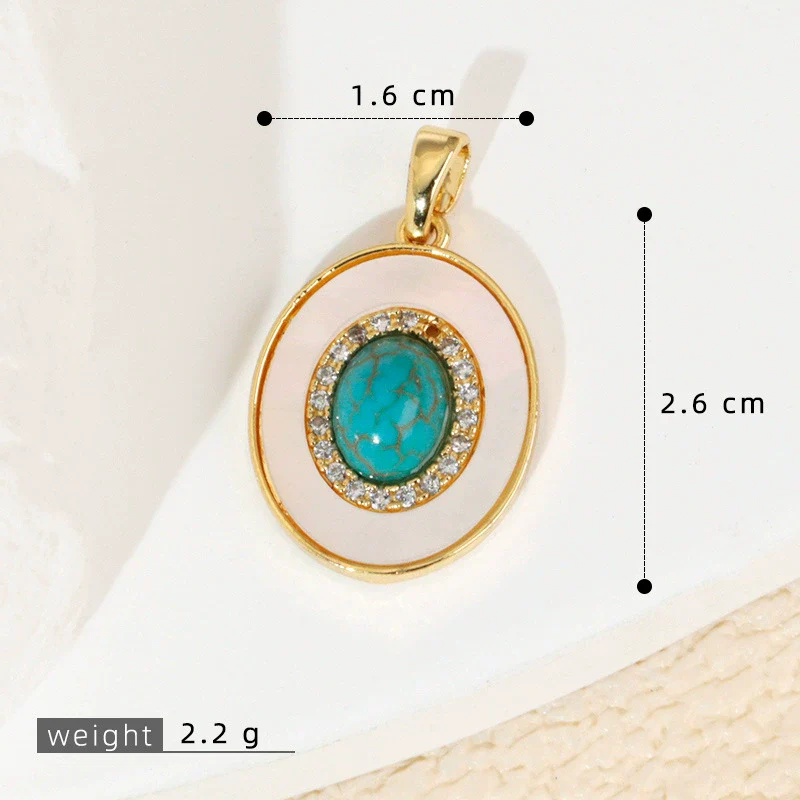 Wholesale Shell Necklace Pendant With Copper Plated Geometric Moon Red Star And Heart Shape Accessories - Image 37