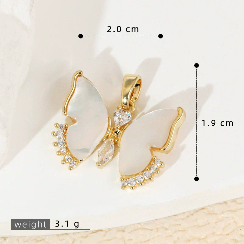 Wholesale Shell Necklace Pendant With Copper Plated Geometric Moon Red Star And Heart Shape Accessories - Image 44
