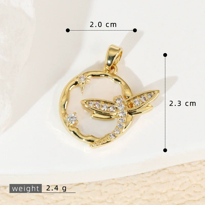 Wholesale Shell Necklace Pendant With Copper Plated Geometric Moon Red Star And Heart Shape Accessories - Image 48