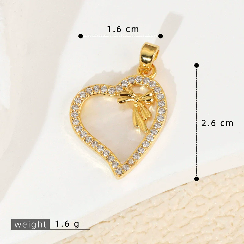 Wholesale Shell Necklace Pendant With Copper Plated Geometric Moon Red Star And Heart Shape Accessories - Image 7