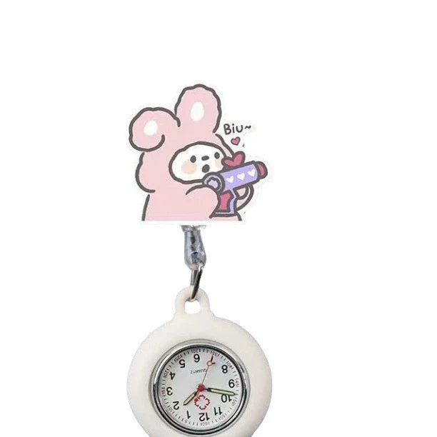 Wholesale Silicone Luminous Hanging Watch With Round Dial For Adult Medical Workers Casual Style - Image 5