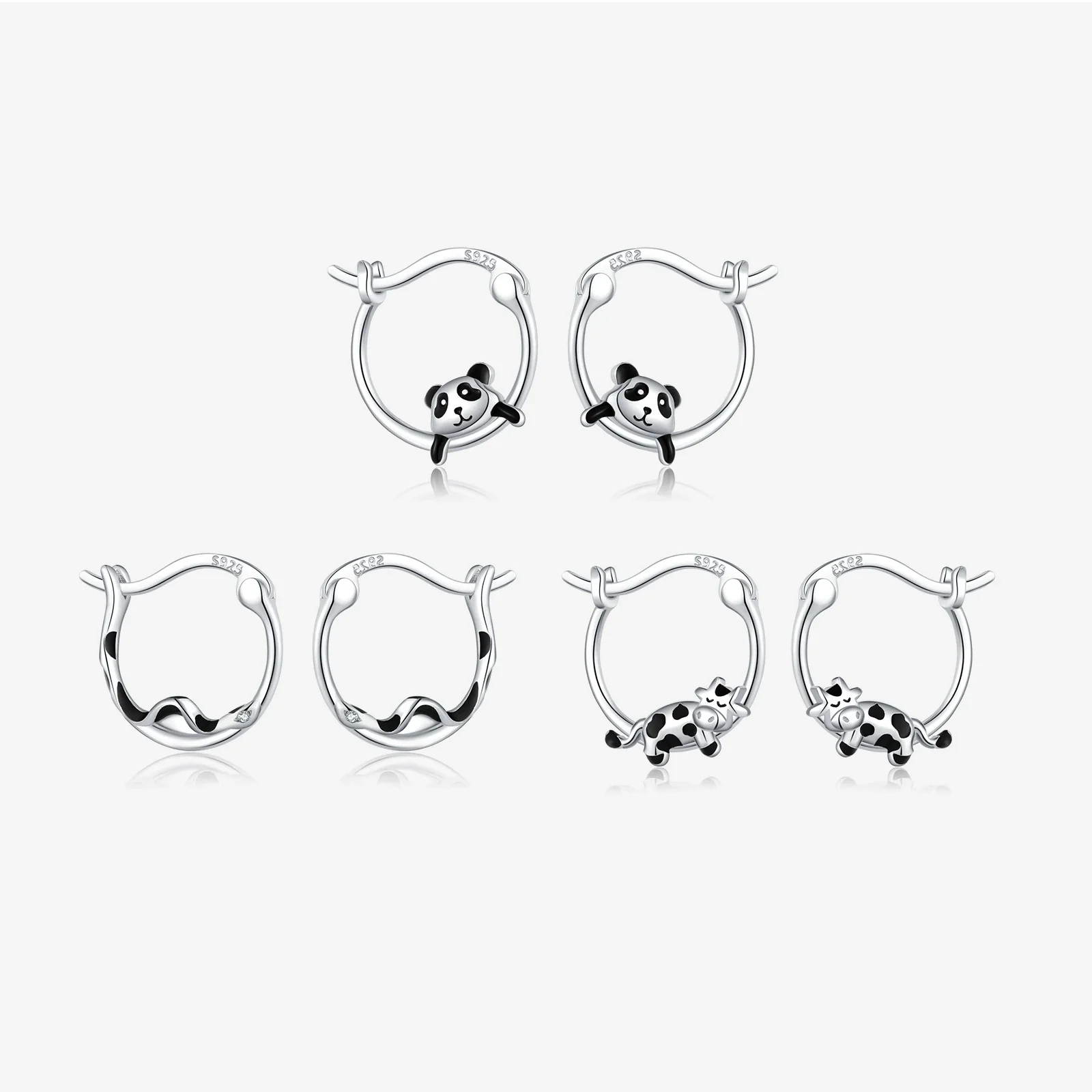 Wholesale Silver Ear Jewelry With Geometric Pattern And Electroplating For Women