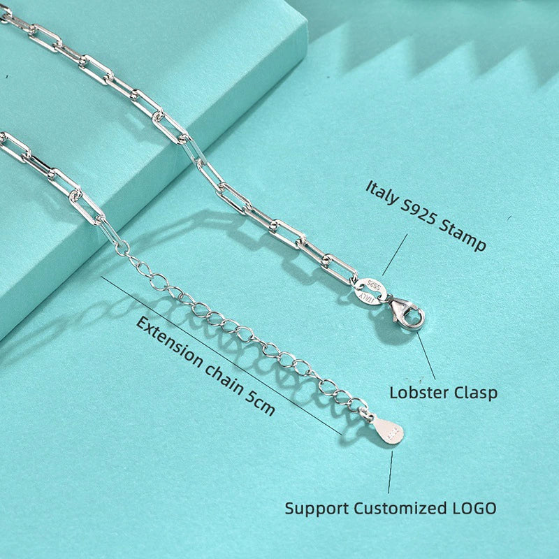 Wholesale Silver Necklace With Geometric Design And Electroplating Chain Accessories For Women - Image 3