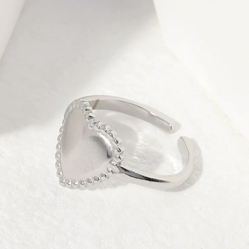 Wholesale Simple Electroplated Heartshaped Stainless Steel Open Ring Bracelet For Women - Image 4