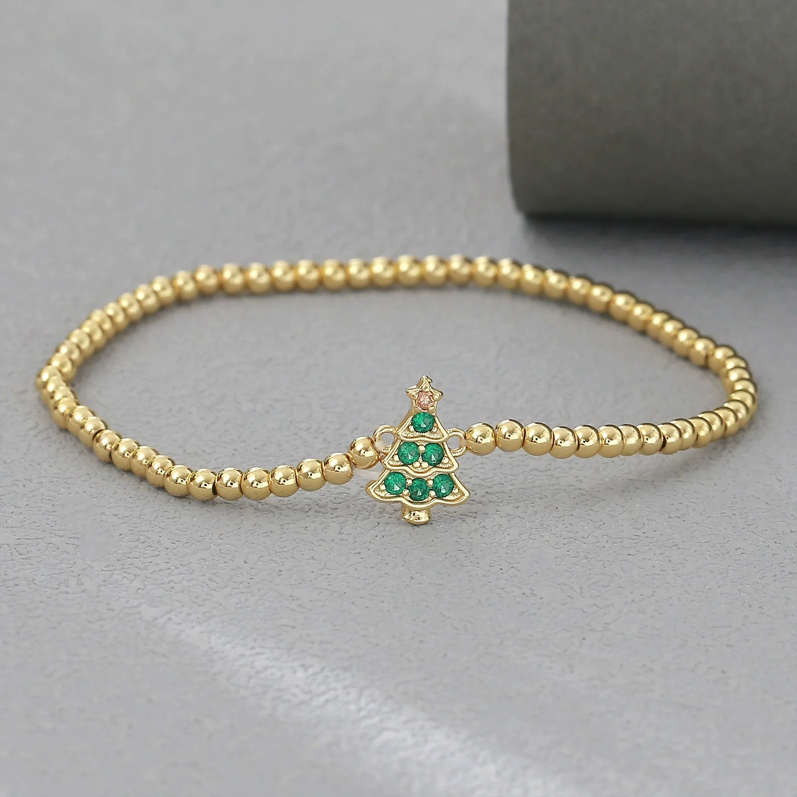 Wholesale Simple Geometric Festival Elements Goldplated Copper Bead Bracelet Set Unisex - Image 6