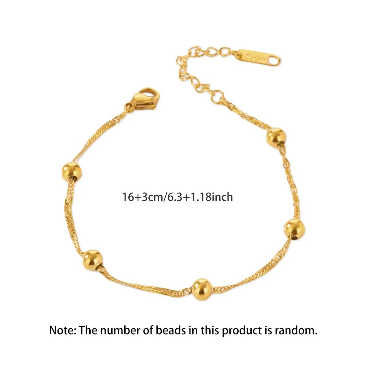 Wholesale Simple Geometric Stainless Steel 18K Gold Plated Women's Bracelet With Twist Snake Bone Chain - Image 7