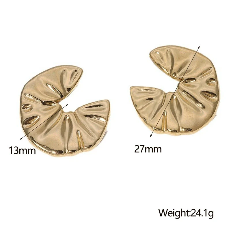Wholesale Simple Geometric Stainless Steel Electroplated Earrings For Women - Image 5