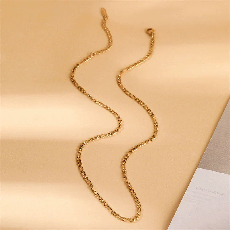 Wholesale Simple Minimalist Geometric Stainless Steel Electroplated Nk Chain Necklace For Women - Image 2