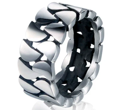 Wholesale Simple Personality Geometric Pattern Stainless Steel Ring Polish - Image 7