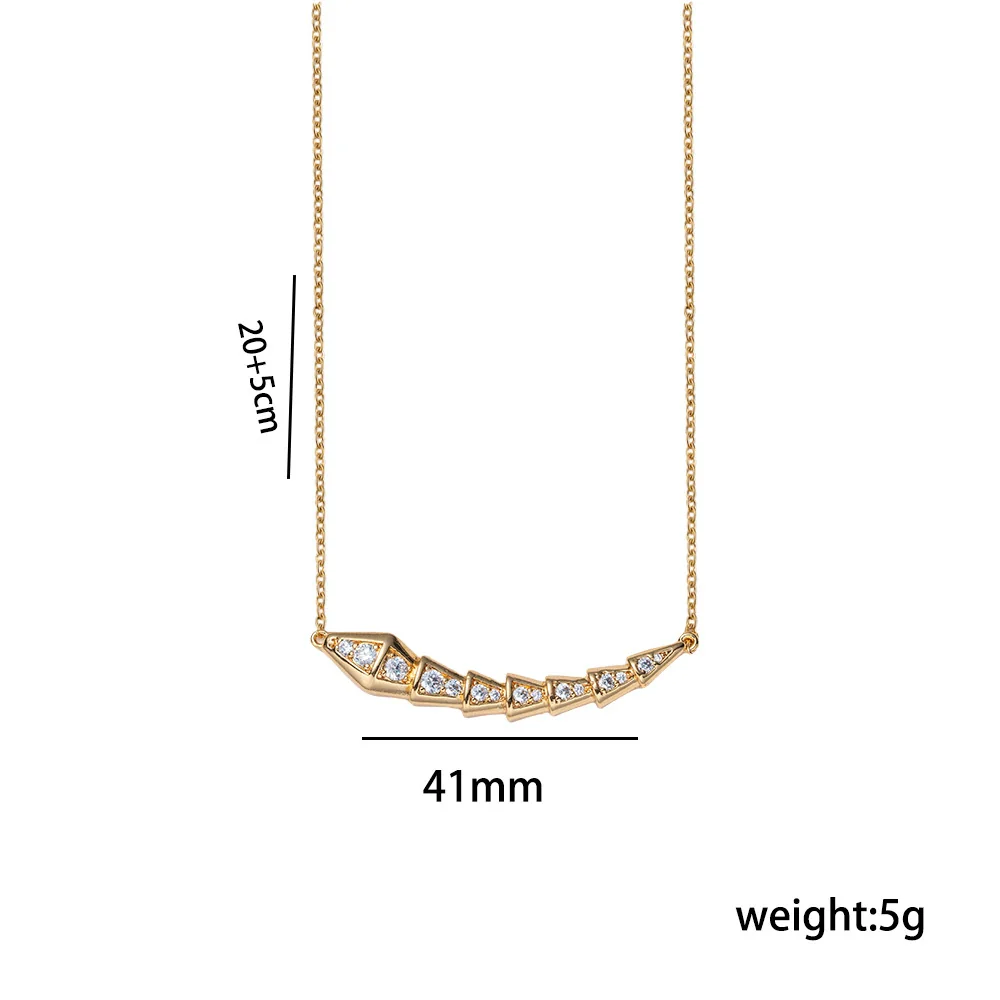 Wholesale Snakeshaped Titanium Steel And Environmentally Friendly Copper Necklace And Earrings Set For Women With Electroplating And Light Luxury Style - Image 5