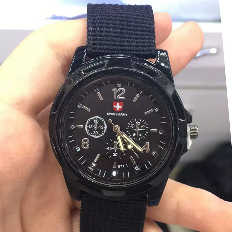 Wholesale Sports Military Watch With Alloy Case Textile Strap Stainless Steel Buckle And Round Dial - Image 6