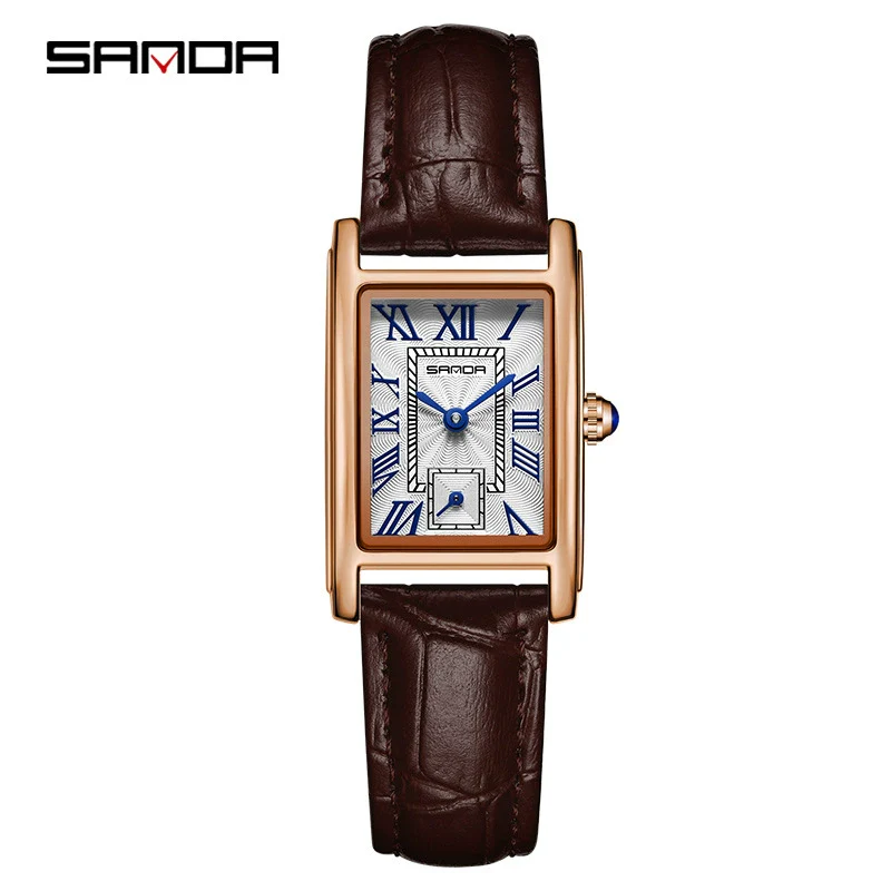 Wholesale Square Alloy Alloy And Steel Belt Quartz Women's Watch With Roman Numeral Semiwaterproof And Leisure Style - Image 11