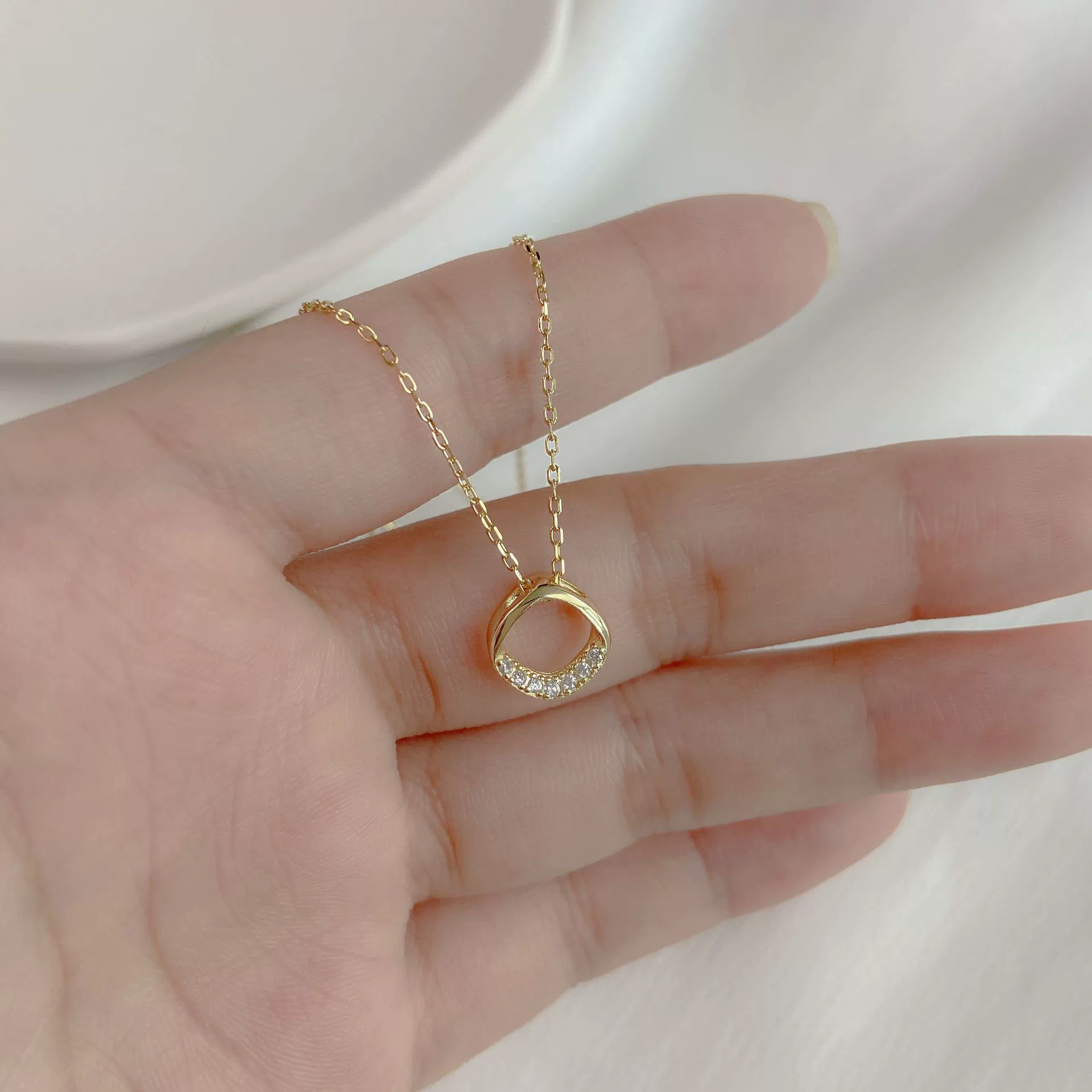 Wholesale Square Necklace 925 Sterling Silver Geometric 14K Gold Plated