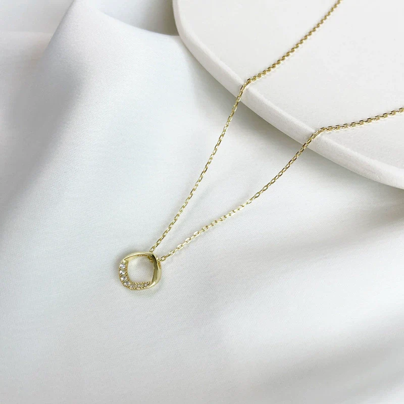 Wholesale Square Necklace 925 Sterling Silver Geometric 14K Gold Plated - Image 2