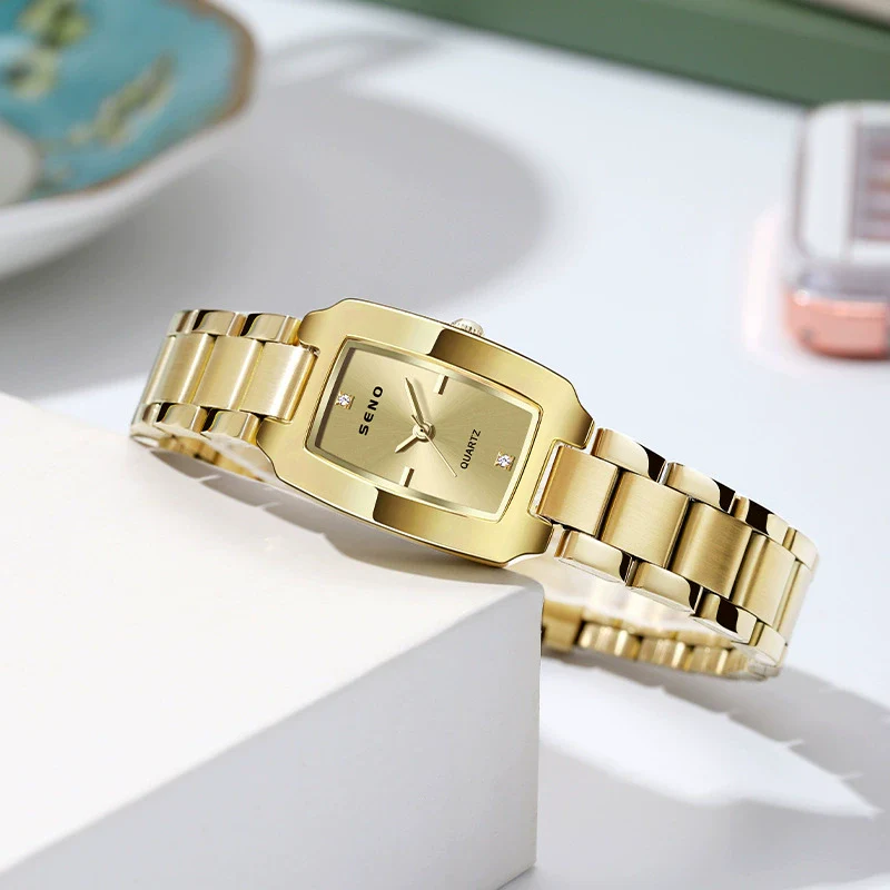 Wholesale Square Rectangle Fashion Waterproof Quartz Women Watch Made Of Alloy And Mineral Strengthened Glass Mirror - Image 3