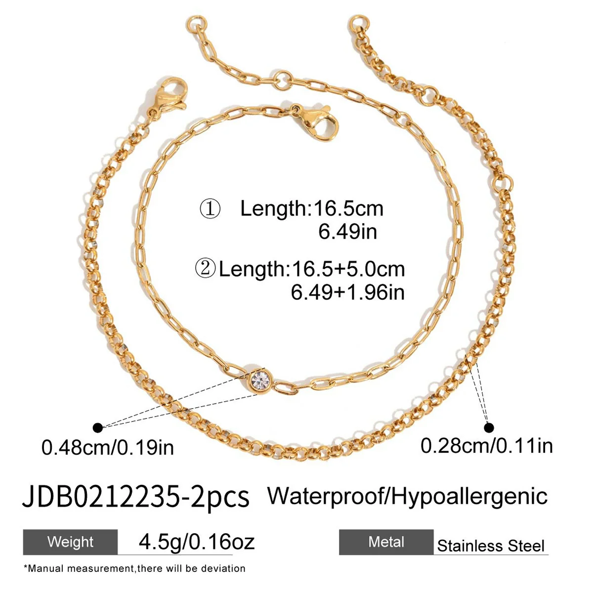 Wholesale Stackable Geometric Titanium Steel Electroplated Bracelet For Women With Minimalist Style - Image 7
