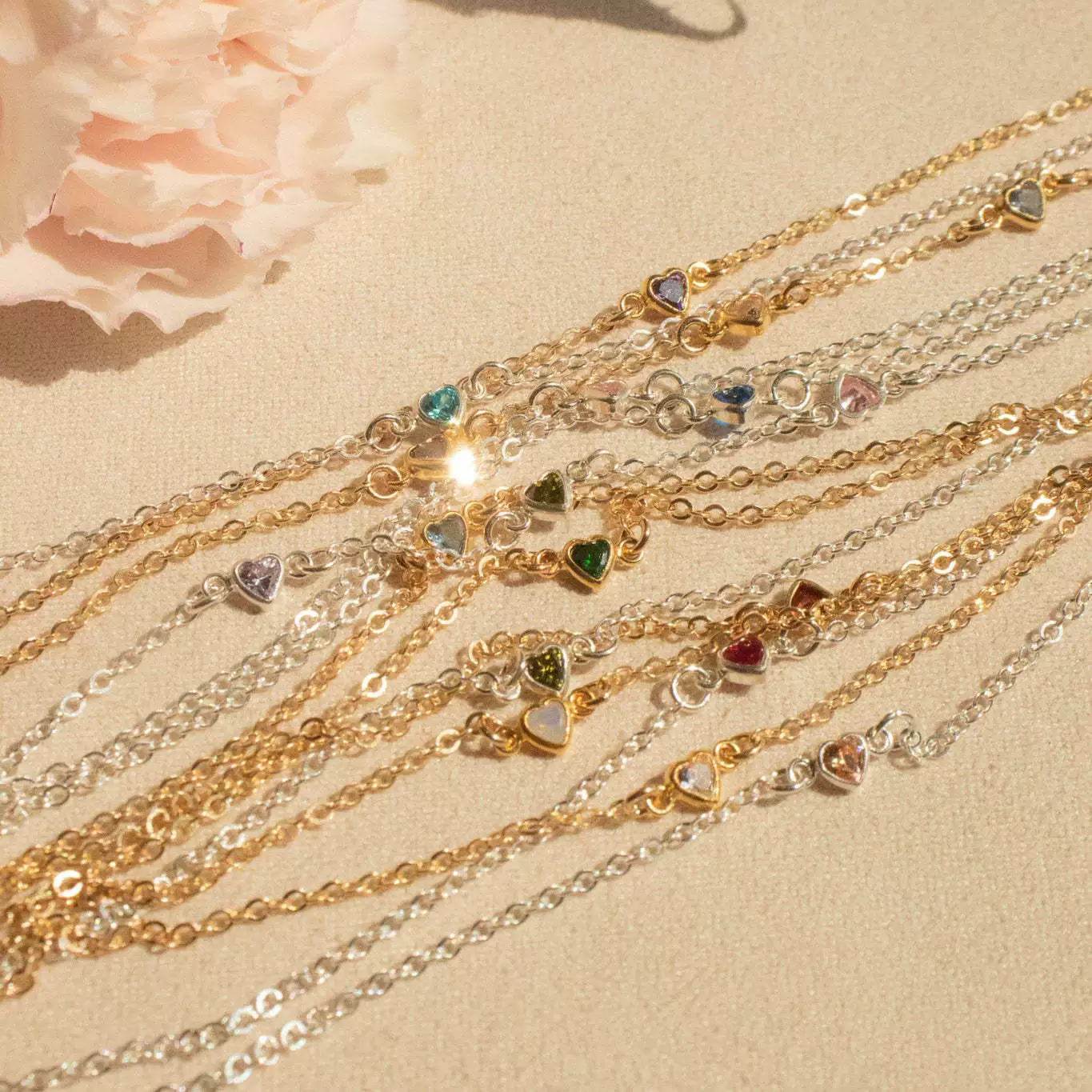 Wholesale Stacking Style Heart Pendant Stainless Steel Women's Bracelet Electroplated 18K Gold Color Retention - Image 5