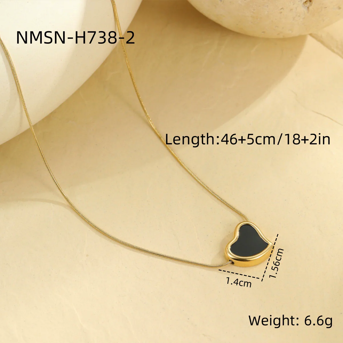 Wholesale Stainless Steel 18K Electroplated Heart Shape Jewelry Set For Women Earrings And Necklace - Image 9