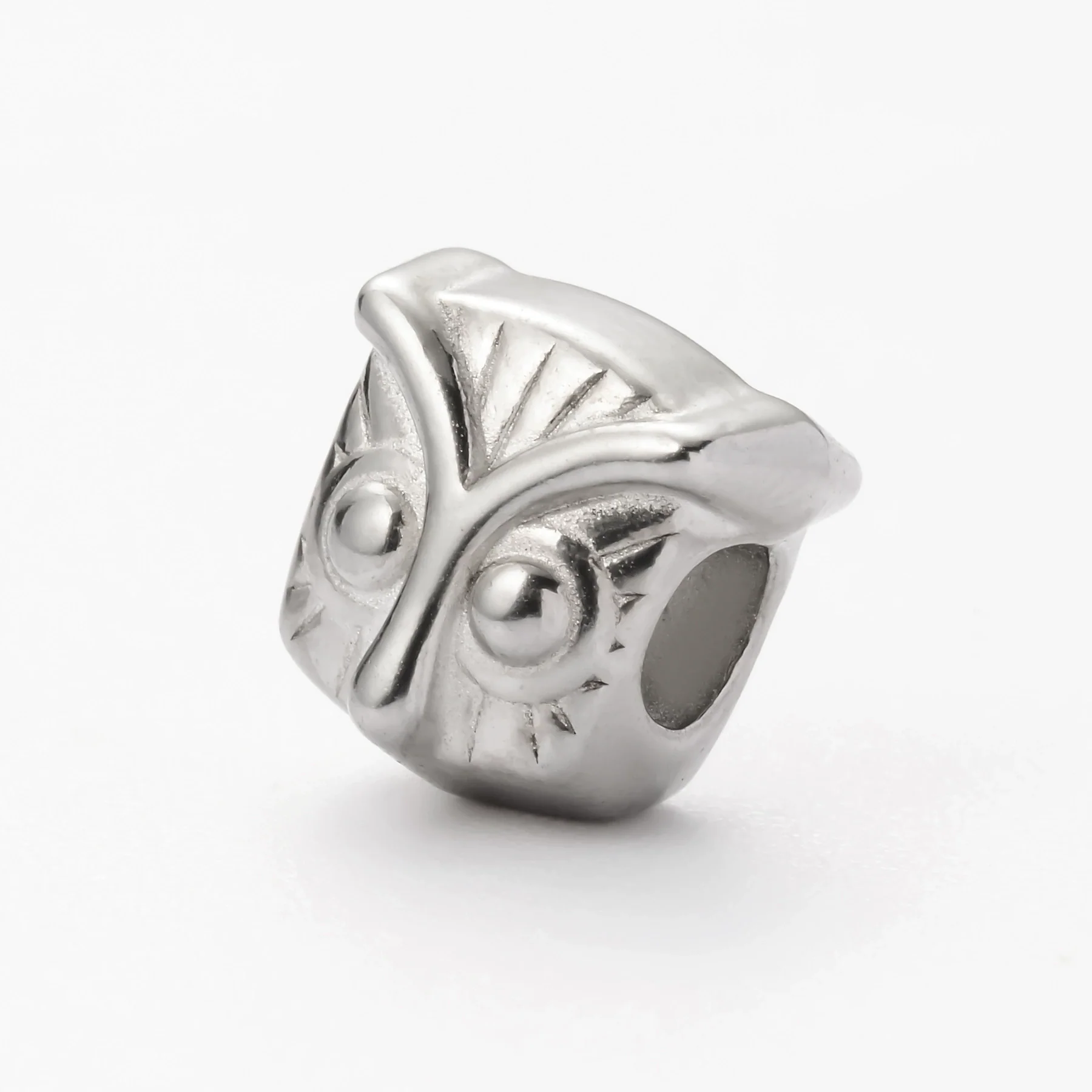 Wholesale Stainless Steel Baby Carriage Owl Heart Beads Accessories With Woven Rope And Electroplating Treatment - Image 6