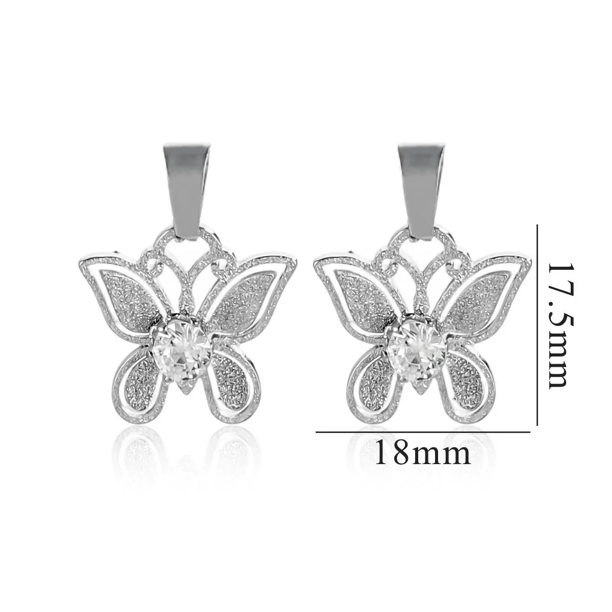 Wholesale Stainless Steel Bow And Butterfly Pendant Necklace For Ladies With 18K Gold Plated Electroplating - Image 10