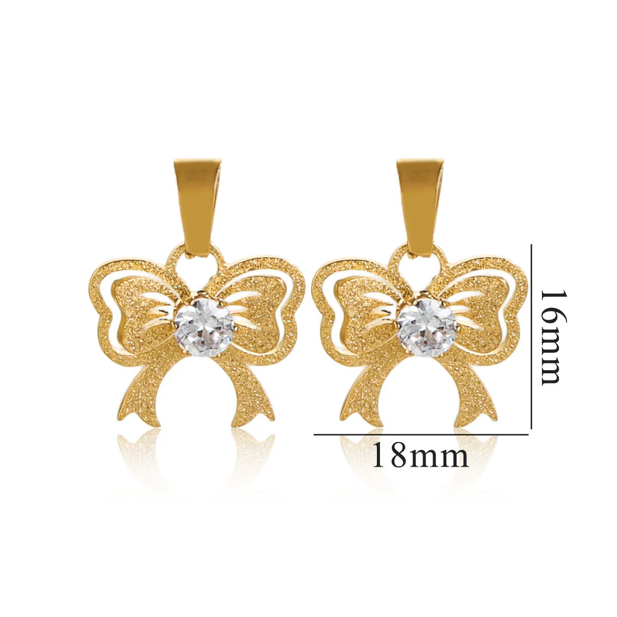 Wholesale Stainless Steel Bow And Butterfly Pendant Necklace For Ladies With 18K Gold Plated Electroplating - Image 13