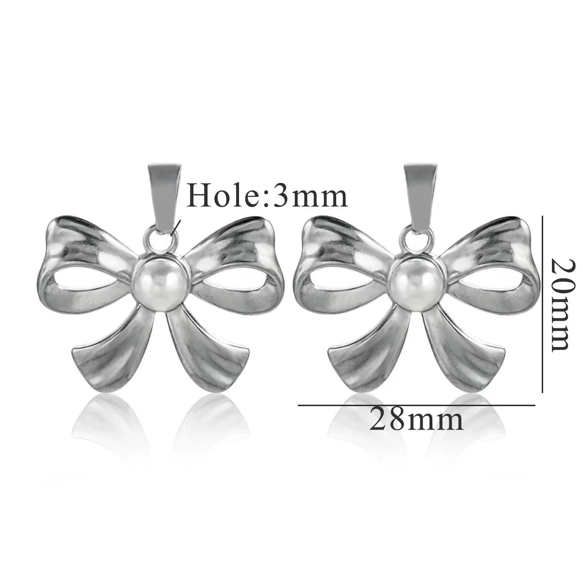 Wholesale Stainless Steel Bow And Butterfly Pendant Necklace For Ladies With 18K Gold Plated Electroplating - Image 14